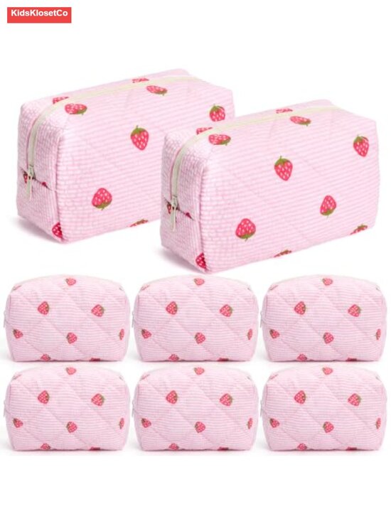 Handbags - 8-Piece Makeup Bag Set Polyester Cotton Travel Cosmetic Organizer for Women